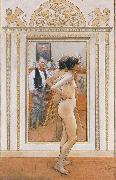 Carl Larsson In front of the Mirror oil painting on canvas